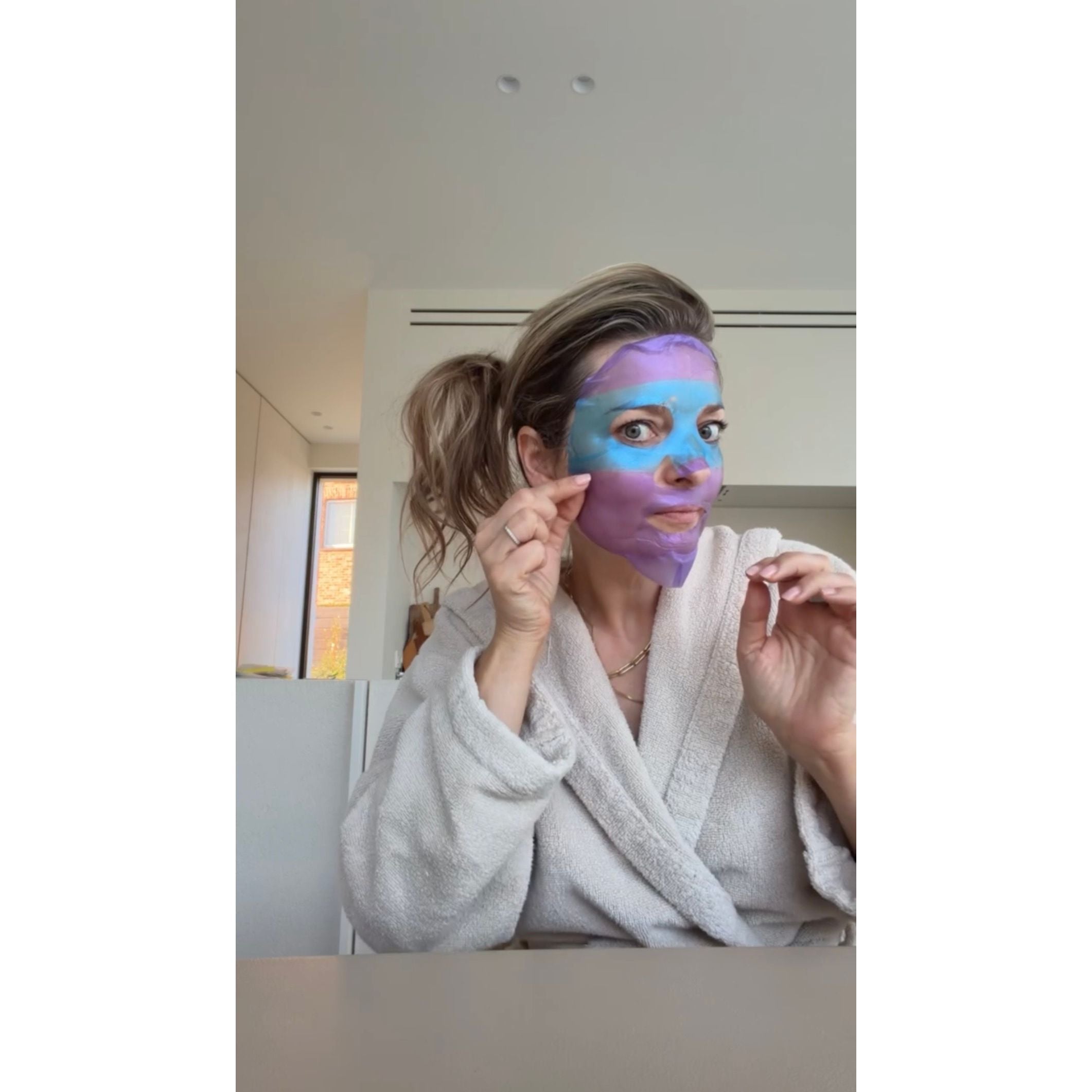 NIEUW! Cesar Casier C-GLOW SET: Glow Before You Go + The Morning After Hydrogel Facial Sheet Mask - 2x 4 stuks (uitlevering vanaf 25/8)