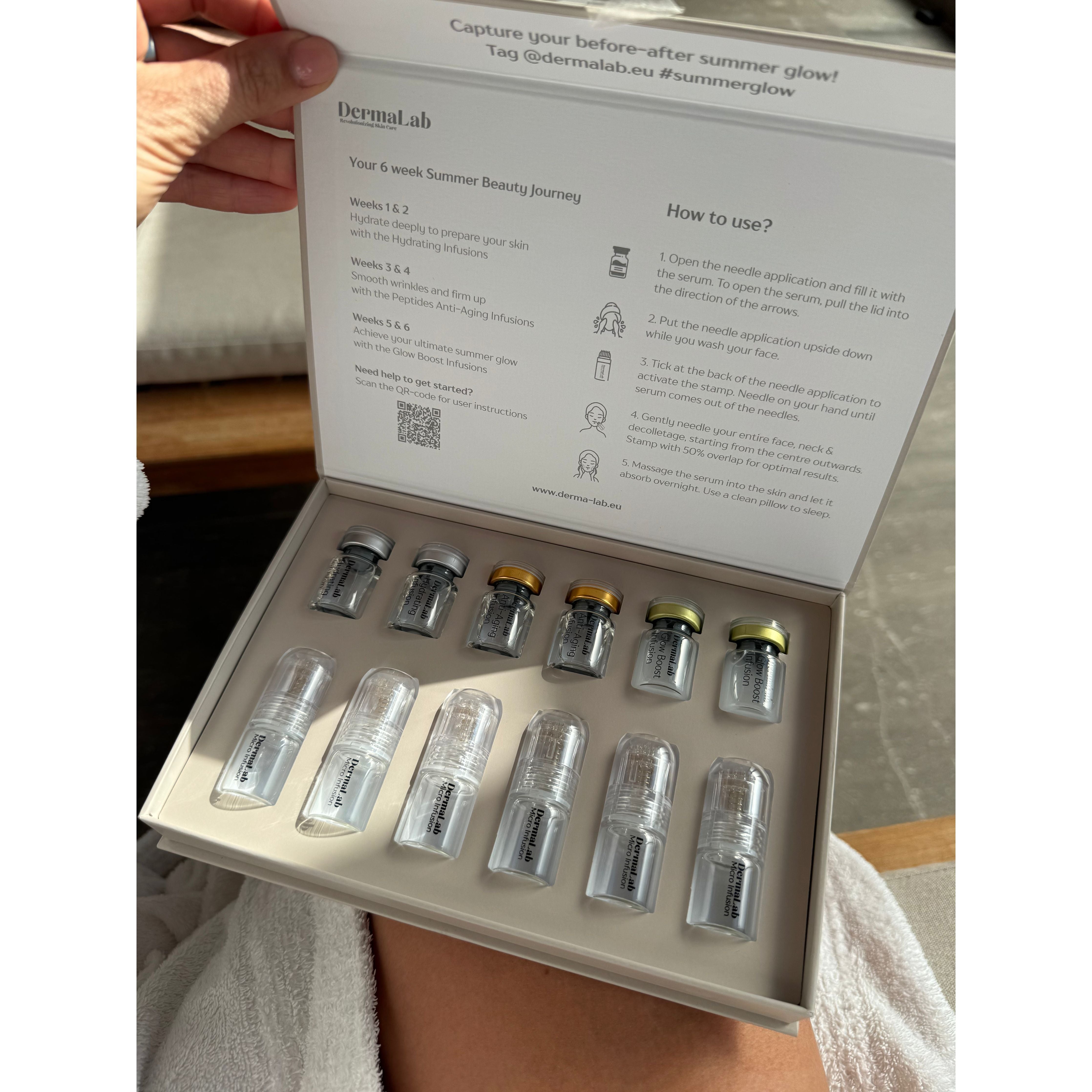 NIEUW! Dermalab Ultimate Summer Infusion Box (6 micro infusion) met GRATIS beachbag t.w.v. €74,95