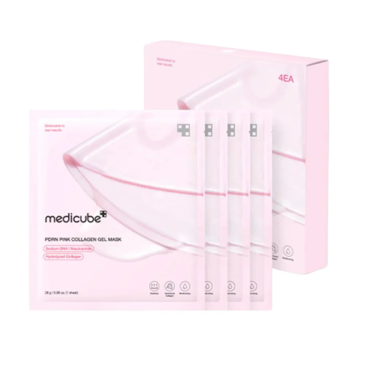 NIEUW! 4x Medicube PDRN Pink Collagen Gel Mask - TikTok approved by Zenza