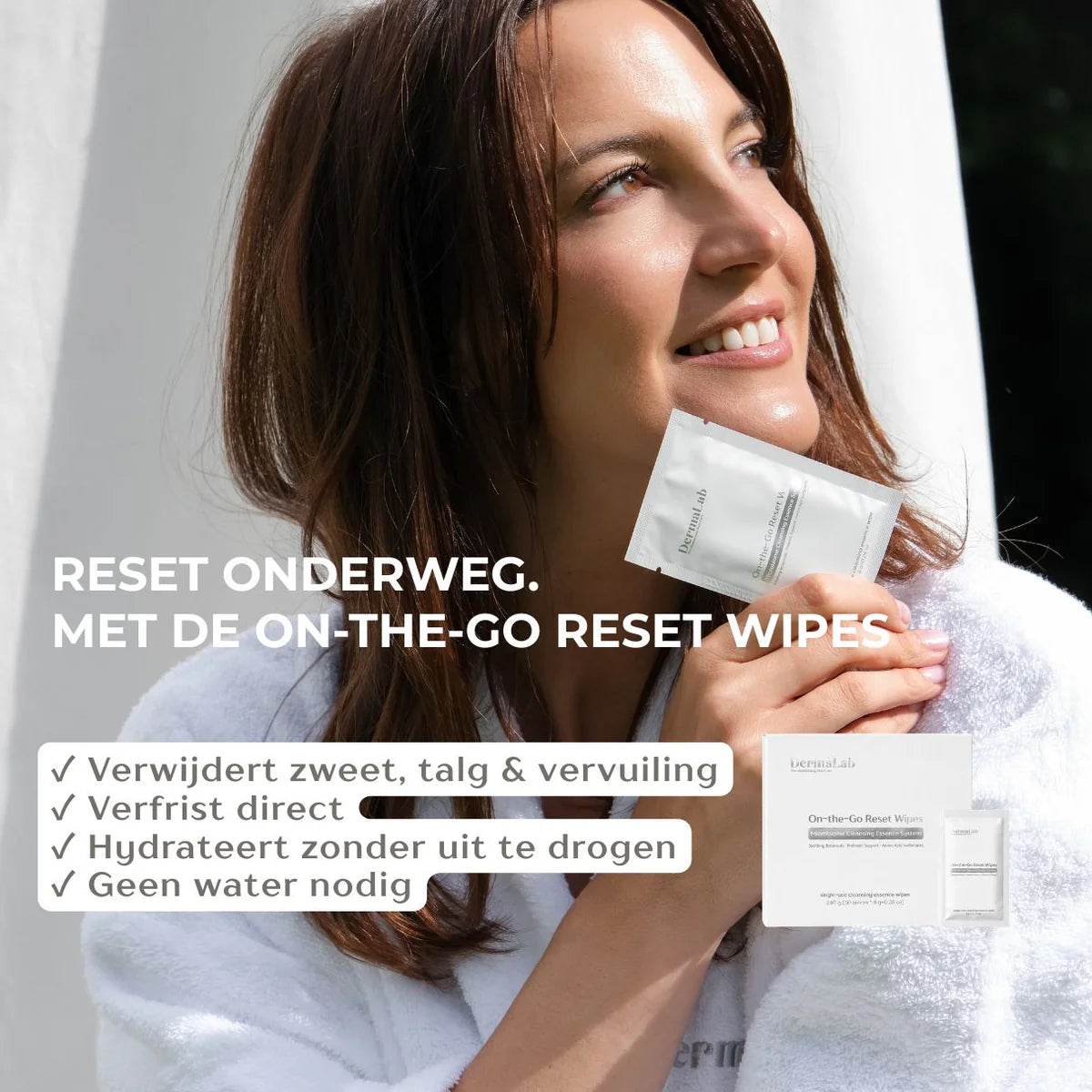 NIEUW! Dermalab Cleanse Set: Prep & Reset Cleanser + On-The-Go Reset Wipes (30 stuks)
