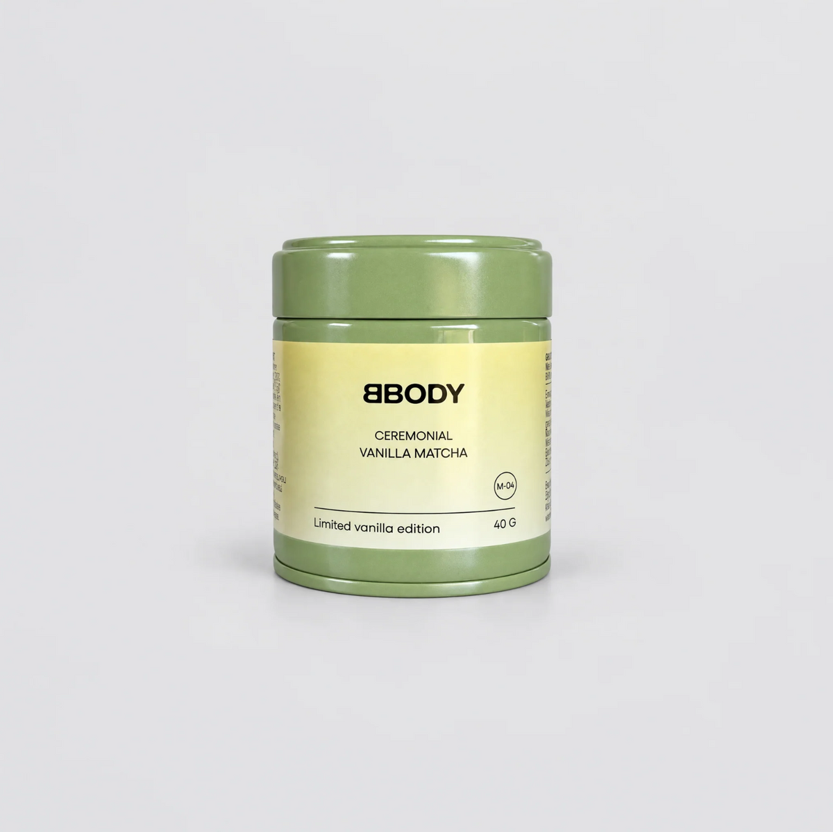 NIEUW! BBODY Vanilla Bean Matcha exclusief bij Zenza. Limited Edition!