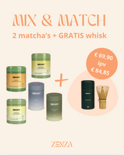 MIX & MATCH Matcha (2st) + GRATIS whisk t.w.v. €14,95