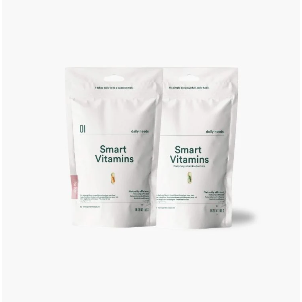 NIEUW Insentials Smart Vitamins Duo Pack Her + Him