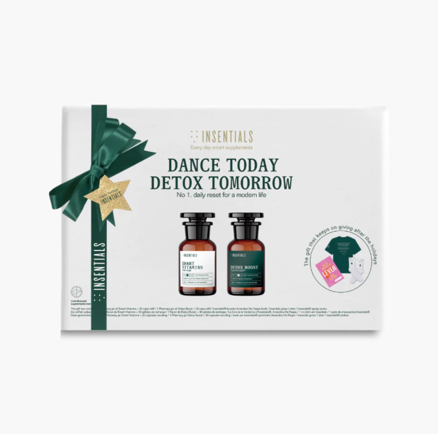 NIEUW! Insentials Dance Today - Detox Tomorrow X-Mas Gift Box - Smart Vitamins + Detox Boost