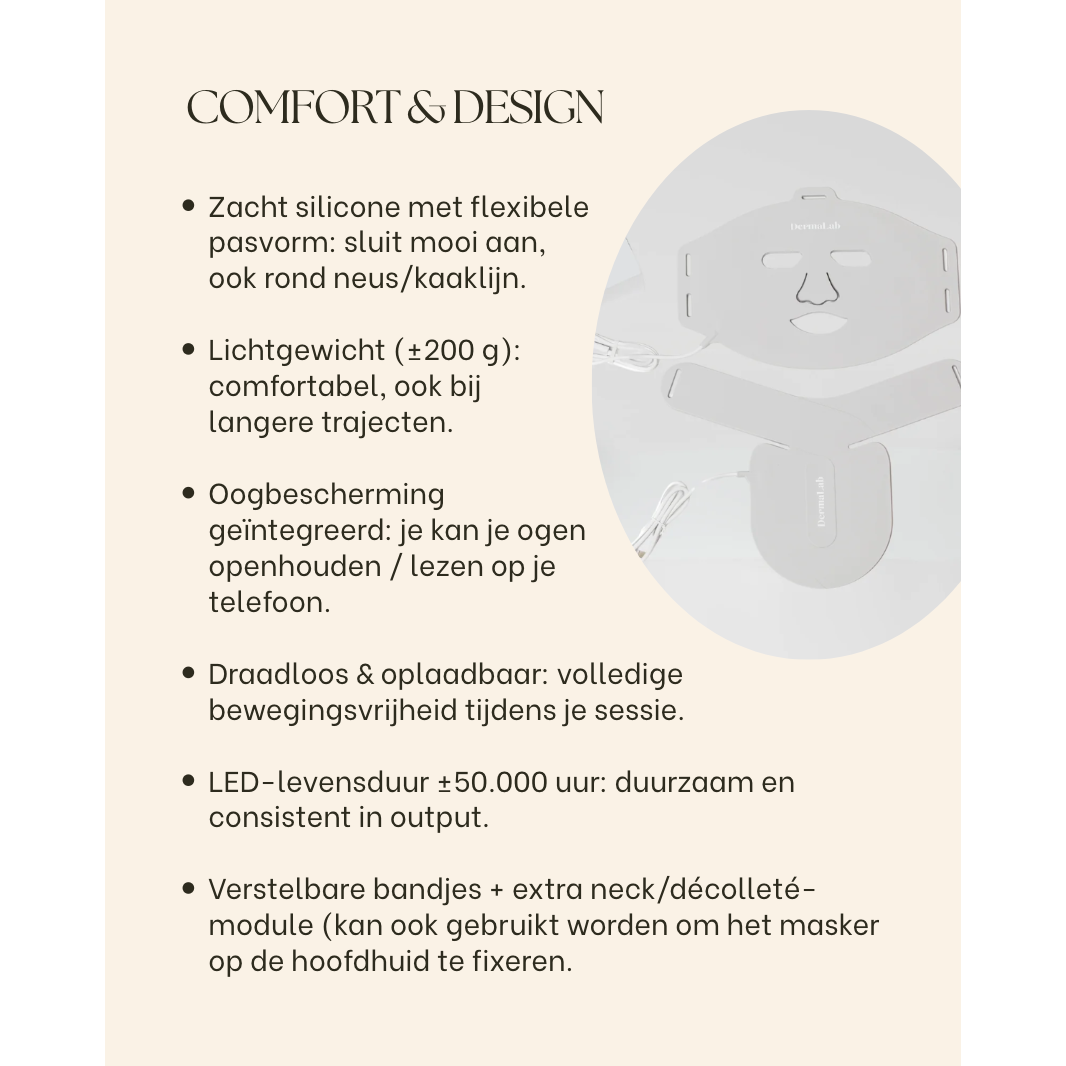 NIEUW! Dermalab Cell Core Pro Led Masker - met gratis ontsmettingsdoekjes en zenzaboek