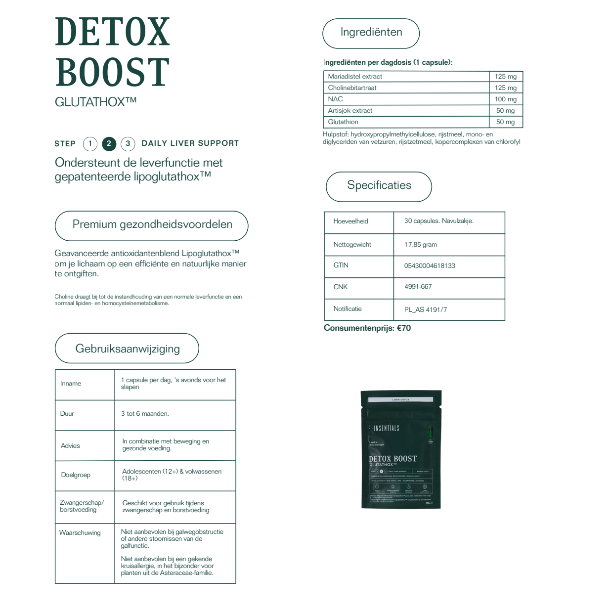 BESTSELLER Insentials Detox Boost: ideaal supplement bij moeilijk afvallen en weinig energie