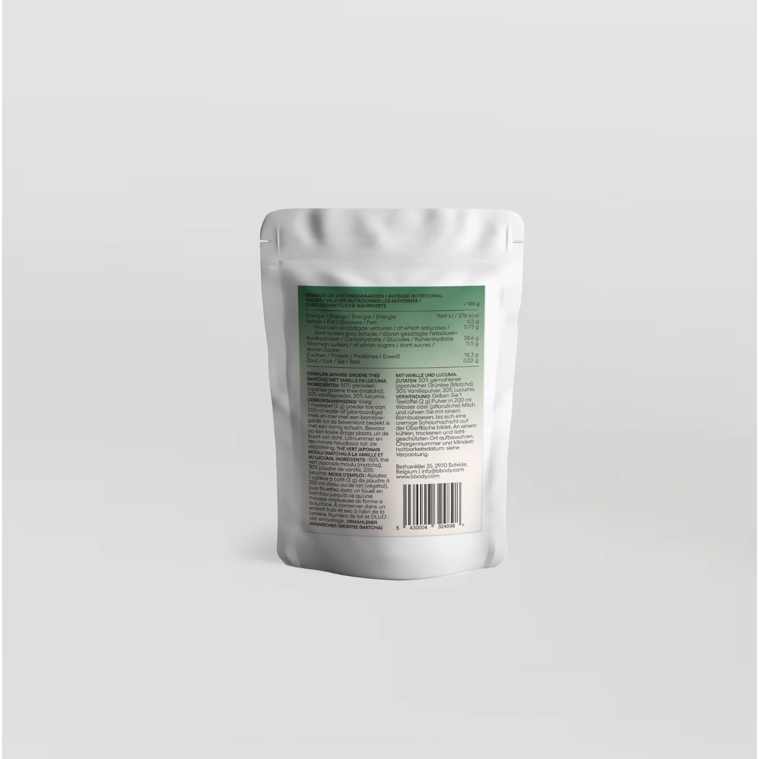 NIEUW! BBODY Vanilla Bean Matcha exclusief bij Zenza. Limited Edition!