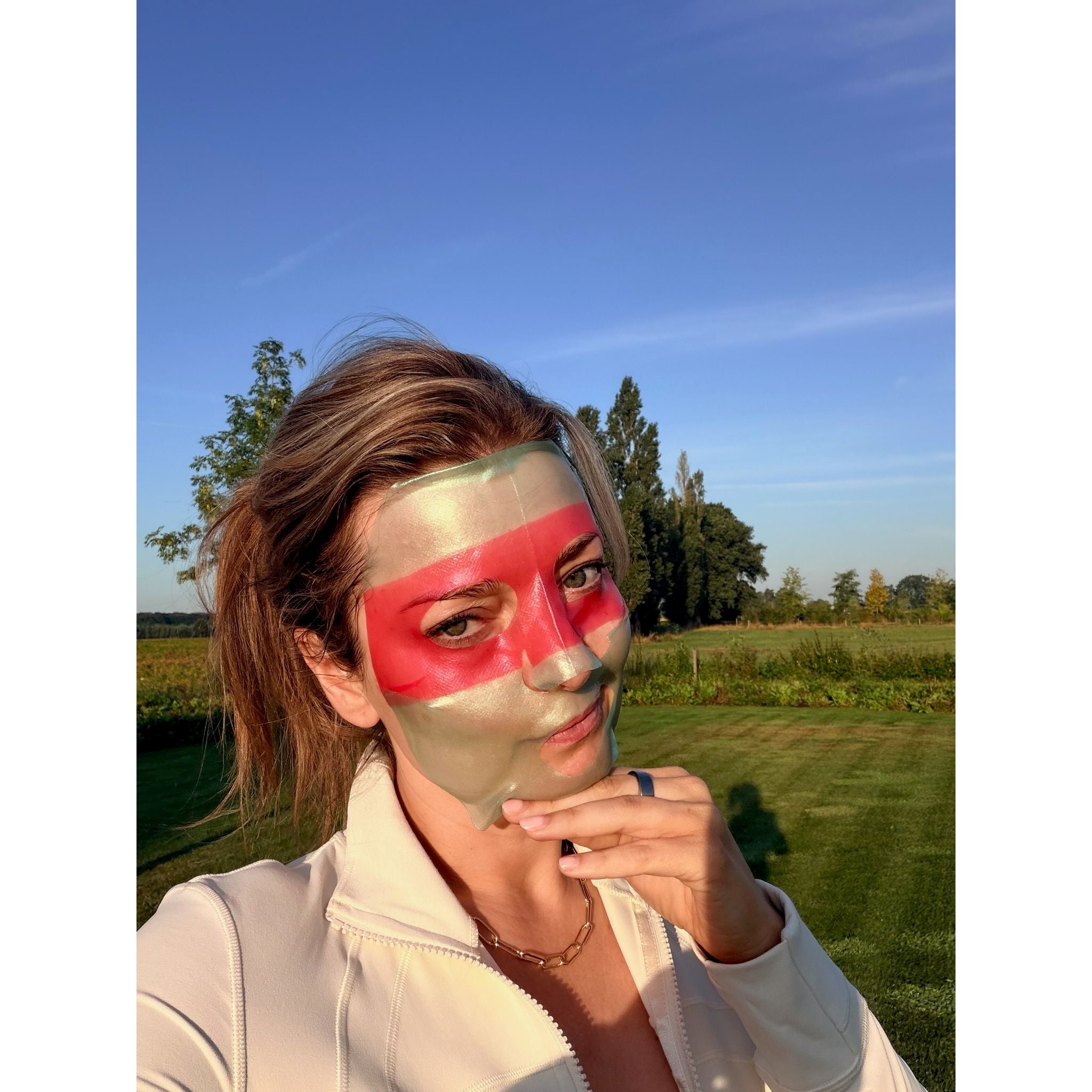 NIEUW! Cesar Casier C-GLOW SET: Glow Before You Go + The Morning After Hydrogel Facial Sheet Mask - 2x 4 stuks (uitlevering vanaf 25/8)