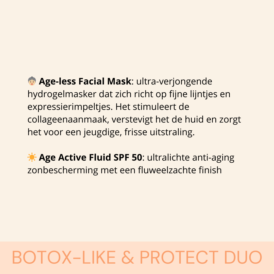 Zenza botox-like and protect duo facial mask age active fluid