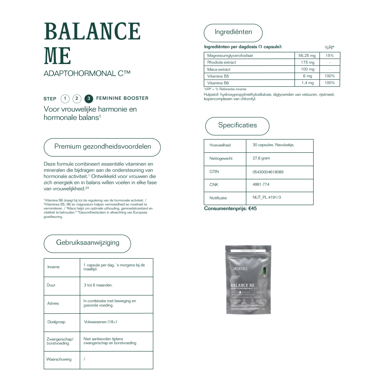 Insentials Balance Me