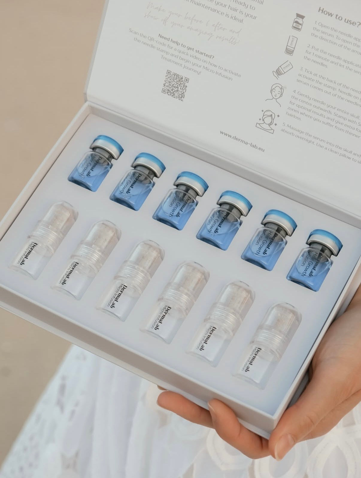 NIEUW! Dermalab - Hair Growth Infusion Box (6stuks) + Gratis Scalp Brush