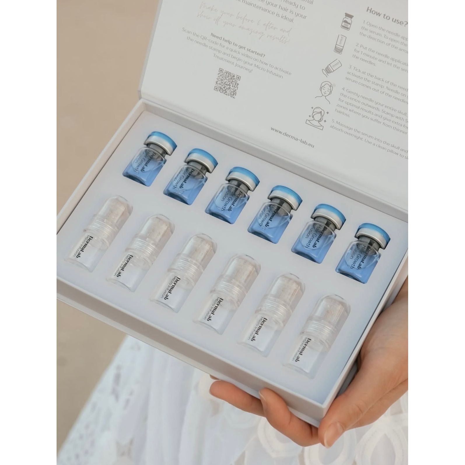 NIEUW! Dermalab - Hair Growth Infusion Box (6stuks) + Gratis Scalp Brush