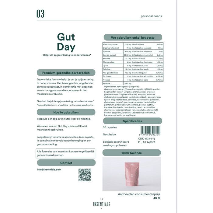 Gut repair day & night pack