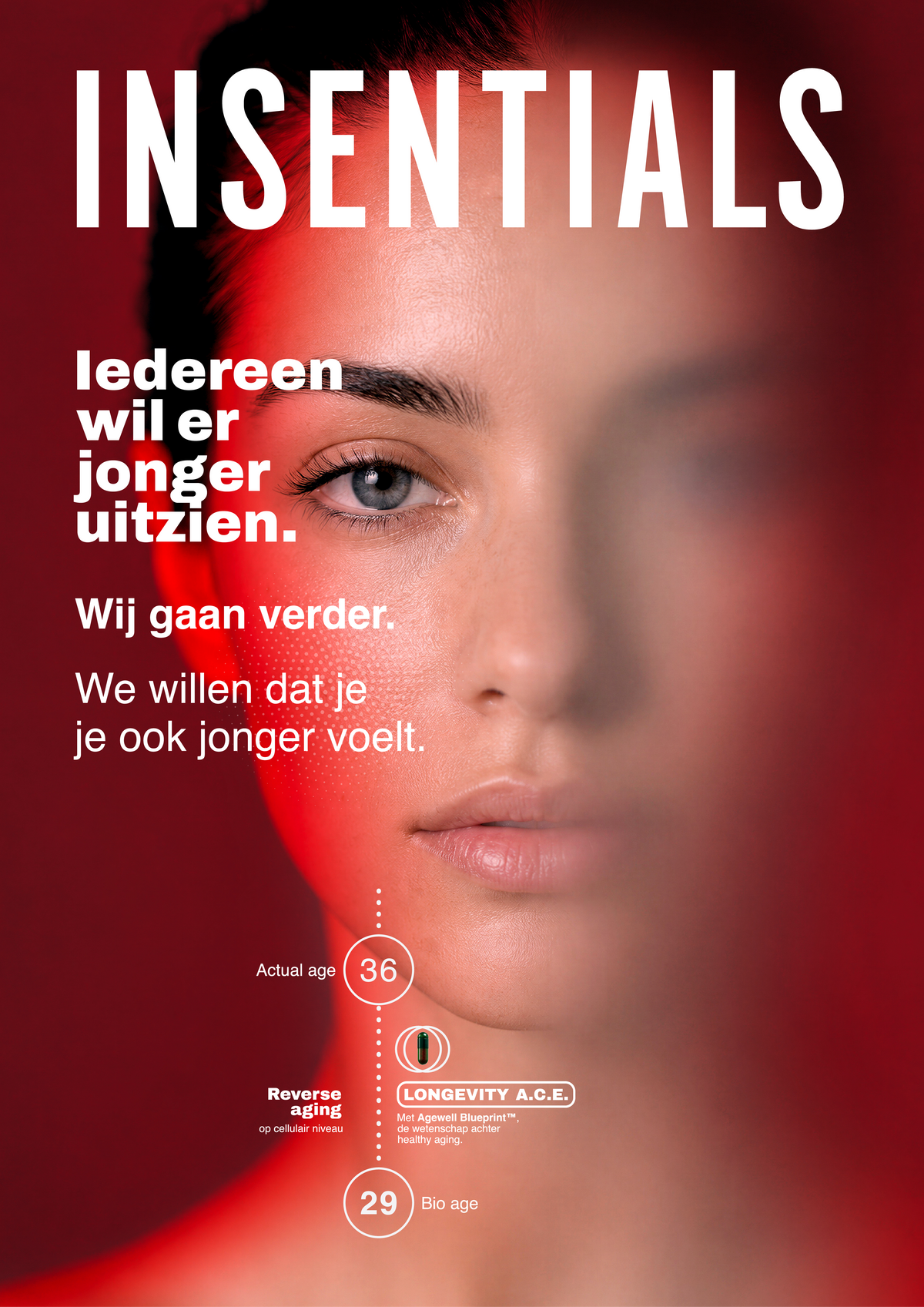 PRE-ORDER! NIEUW: Insentials Longevity A.C.E. (uitlevering midden oktober) 30 capsules met Jar