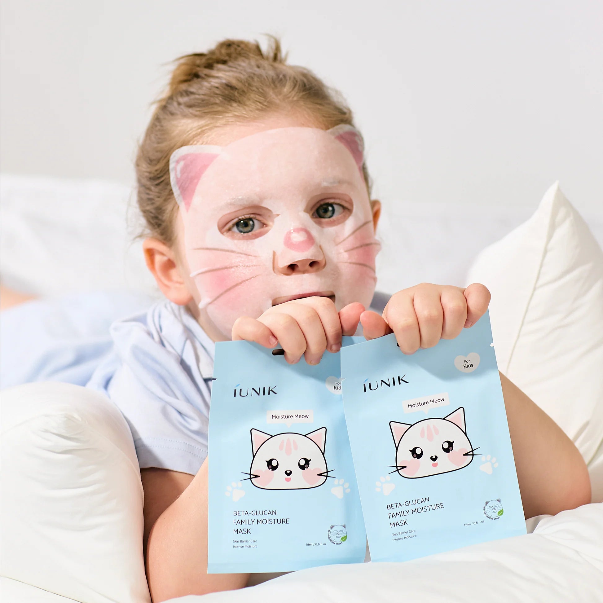 NIEUW! IUNIK Beta-Glucan Family Moisture Mask For Kids Pack - 1 stuk