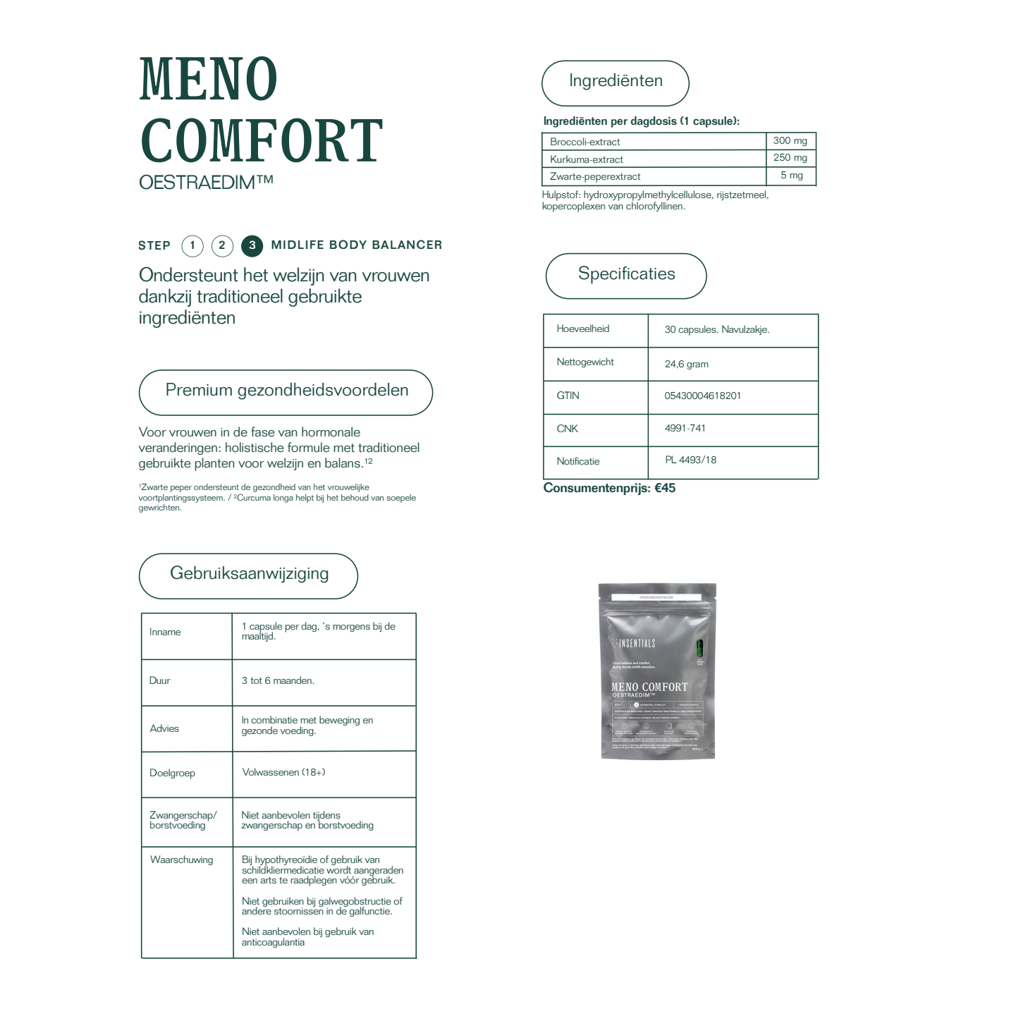 Insentials Meno Comfort