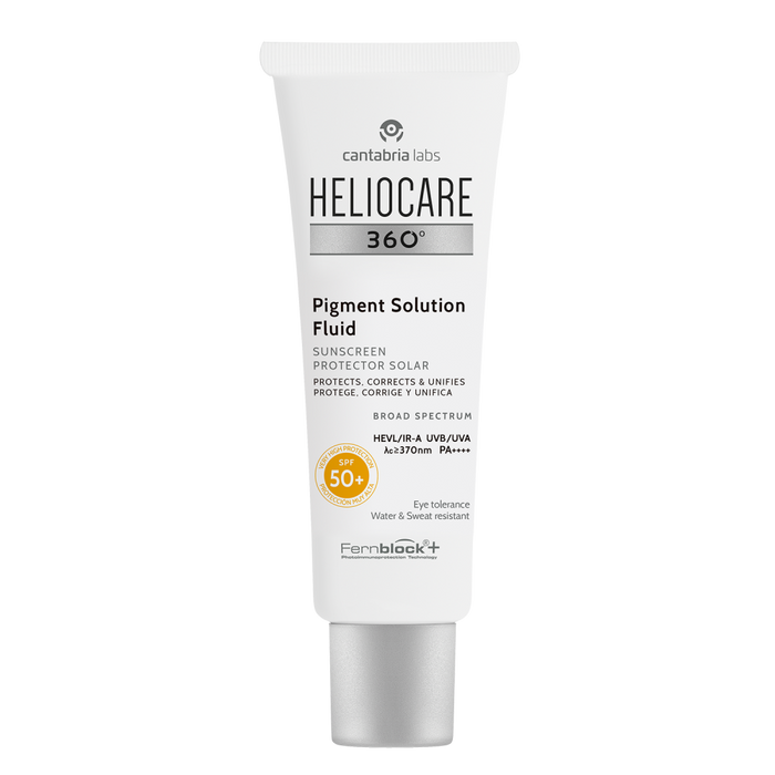 Heliocare 360° pigment solution fluid 50+ BESTSELLER : MINERALE ZON/LICHTBESCHERMER specifiek voor PIGMENT