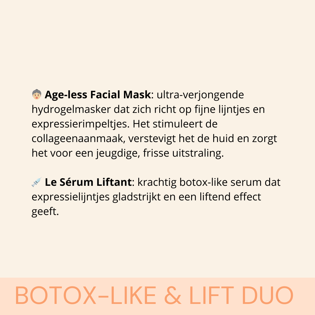 zenza botox like and lift duo facial mask serum