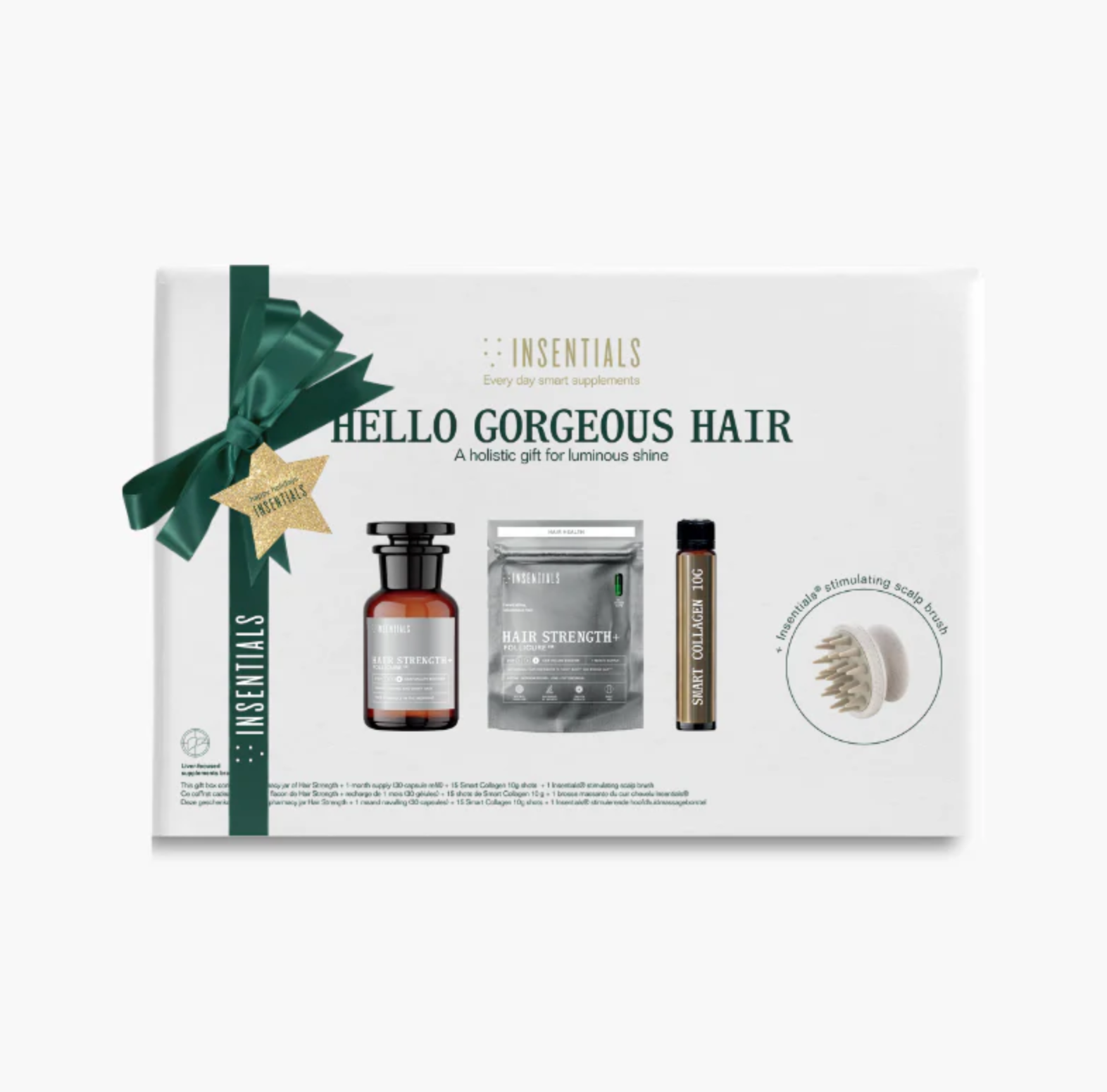 NIEUW! Insentials Hello gorgeous hair X-mas Gift Box - Hair Strenght + Collageen Shots