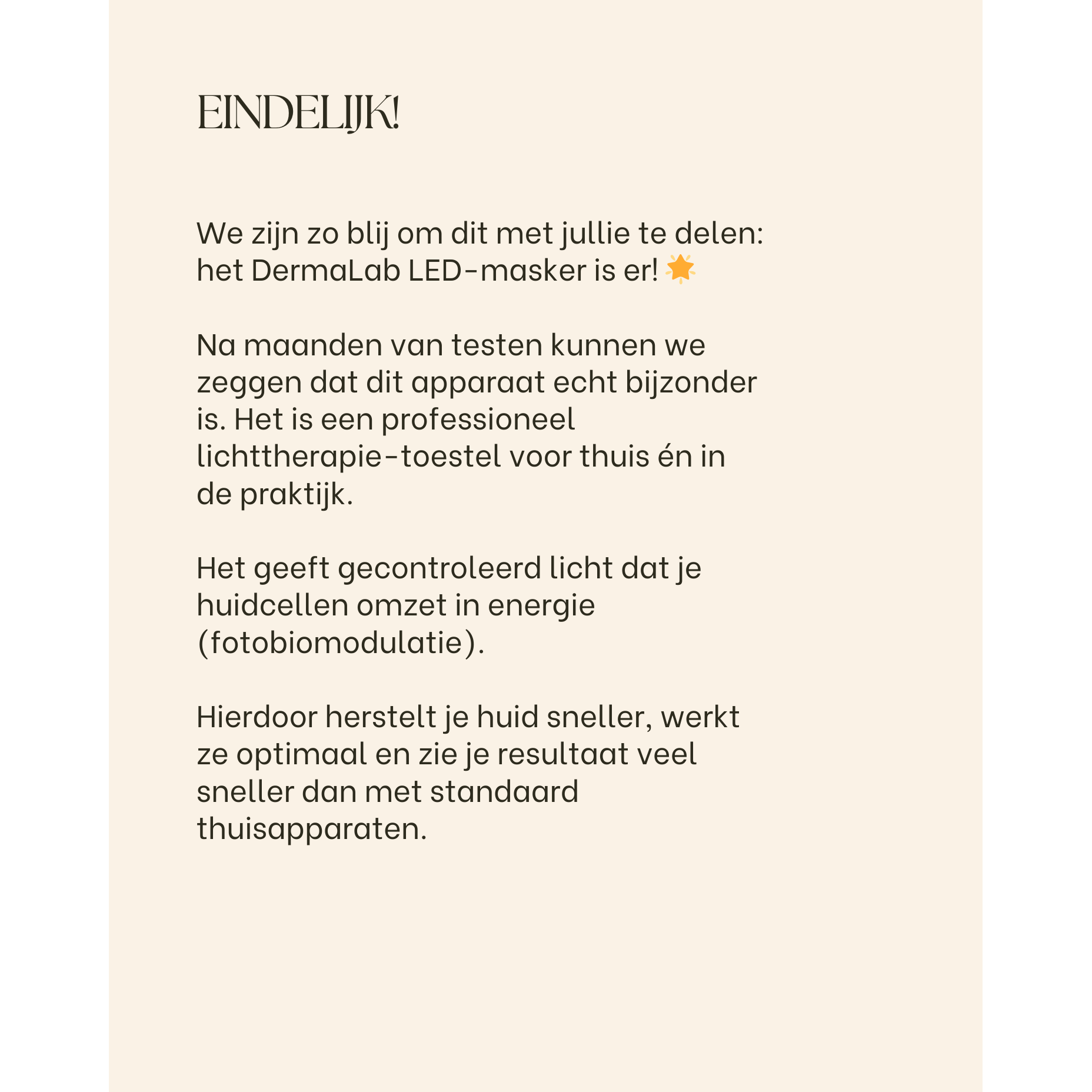 NIEUW! Dermalab Cell Core Pro Led Mask - PRE-ORDER NU €150 korting! Levering FEBRUARI!