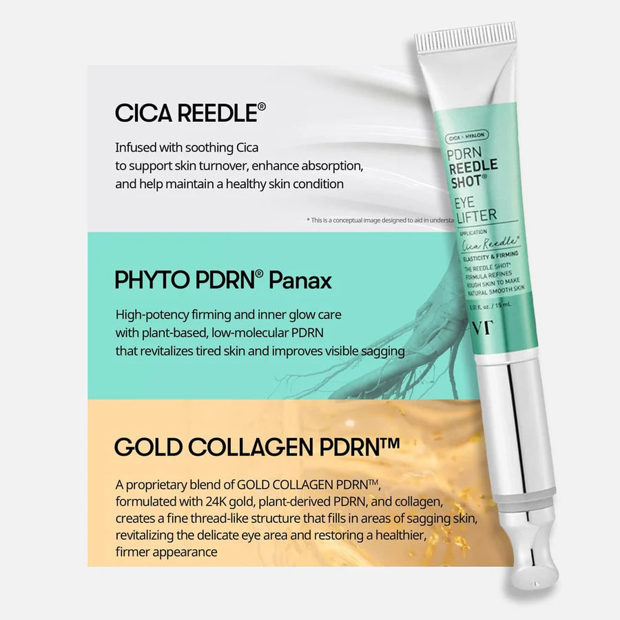 zenza vt cosmetics pdrn reedle shot eye lifter